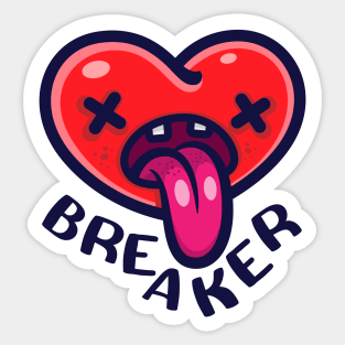 Cute Heart Breaker Funny Valentines Shirt Boys Girls Sticker